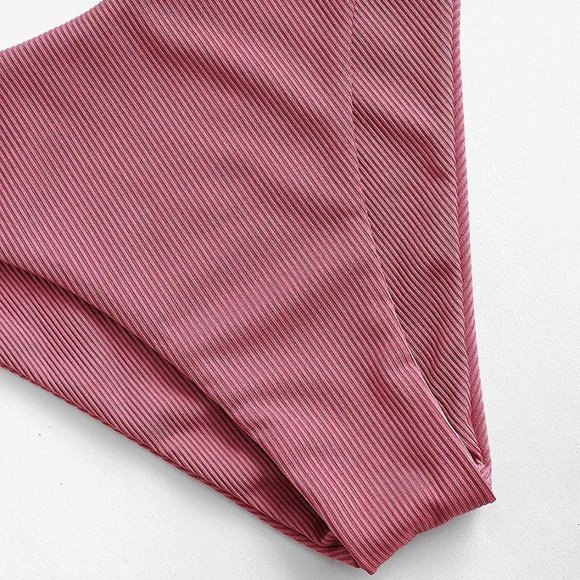 Women's Zzae Two Pieces Bathing Suit Pink - Picture 5 of 6